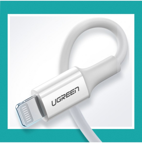 Med denna blixt till USB-C-kabel kan du ladda din enhet mer än dubbelt så snabbt som kabeln levereras med din iPhone.