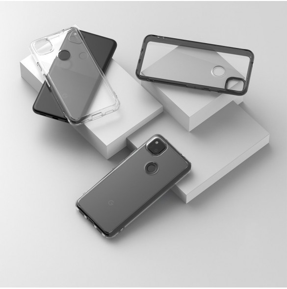 Ringke Fusion PC Case med TPU Bumper till Google Pixel 4A - Klar