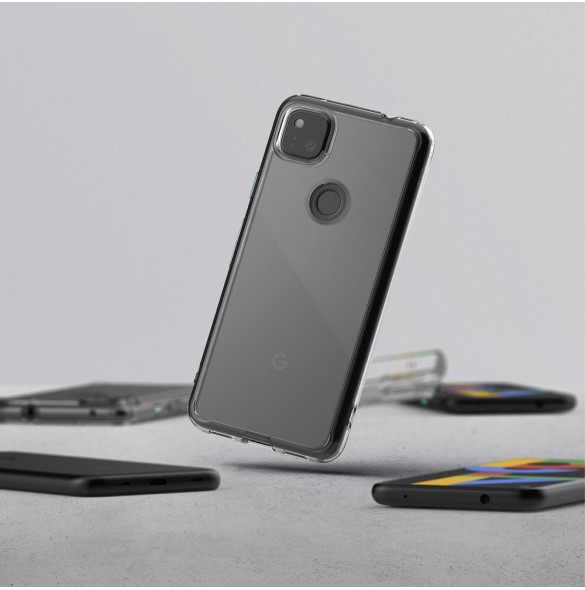 Ringke Fusion PC Case med TPU Bumper till Google Pixel 4A - Klar