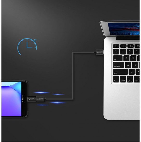 Ugreen USB C-adapter Micro USB-hona till Type C USB 3.1-hanadapter ansluts