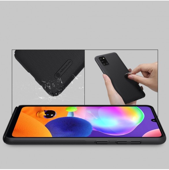 Samsung Galaxy A31 skyddas av detta fantastiska skal.