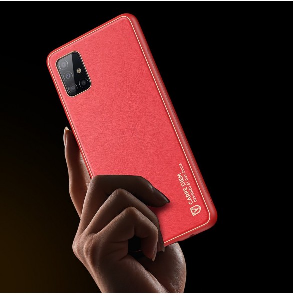 Rött och mycket snyggt skal Samsung Galaxy A51.
