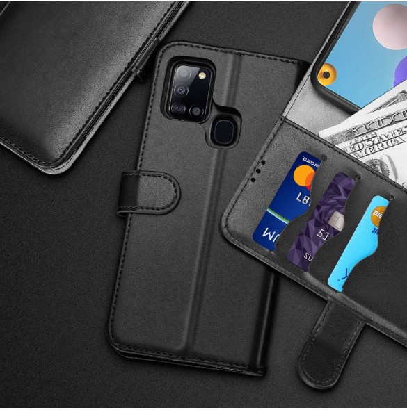 Svart och väldigt snyggt skal Samsung Galaxy A21S.
