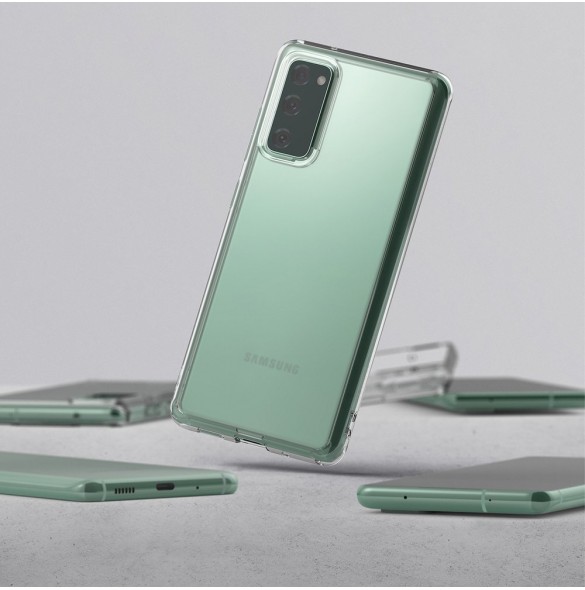 Samsung Galaxy S20 FE 5G skyddas av detta fantastiska skal.