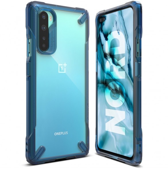 Blå och mycket elegant omslag OnePlus Nord.