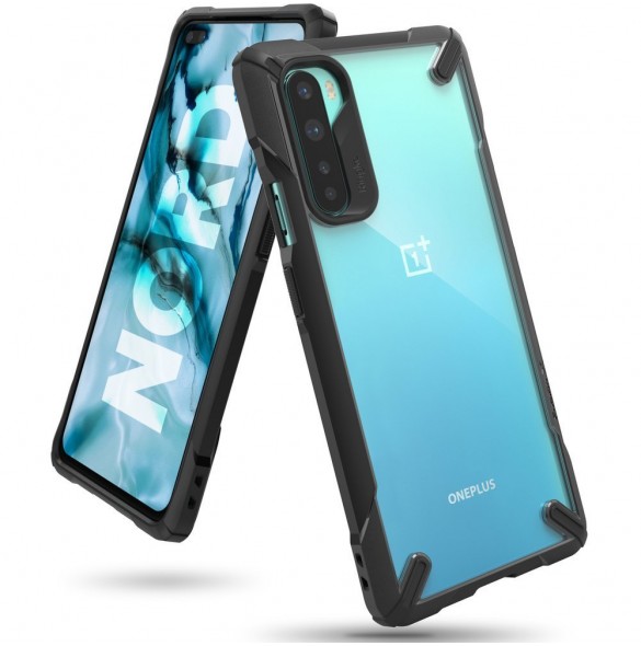 Svart och mycket snyggt omslag OnePlus Nord.