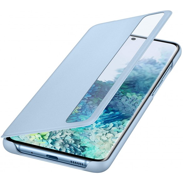 Samsung Clear View Cover med intelligent skärm för Samsung Galaxy S20 Plus - Blå (EF-ZG985CLEGEU)