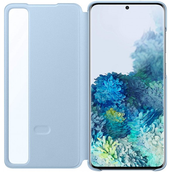 Samsung Clear View Cover med intelligent skärm för Samsung Galaxy S20 Plus - Blå (EF-ZG985CLEGEU)