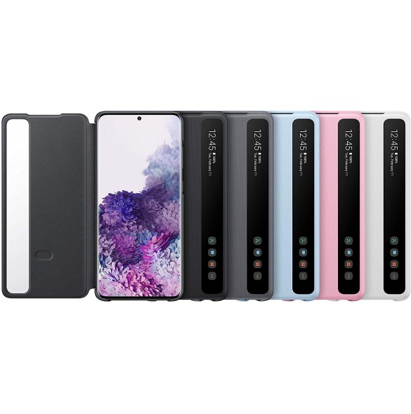 Samsung Clear View Cover med intelligent skärm för Samsung Galaxy S20 Plus - Blå (EF-ZG985CLEGEU)