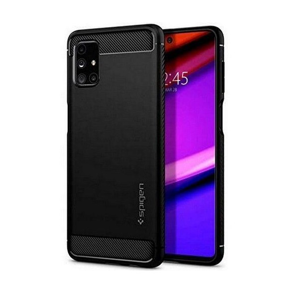 Med detta omslag kommer du att vara lugn för Samsung Galaxy M51 och väldigt snyggt skydd från Spigen. Med detta omslag kommer du att vara lugn för Samsung Galaxy M51 och väldigt snyggt skydd från Spigen.