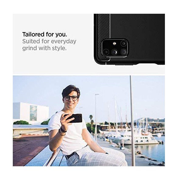 Matt svart och mycket snyggt skal Samsung Galaxy M51.