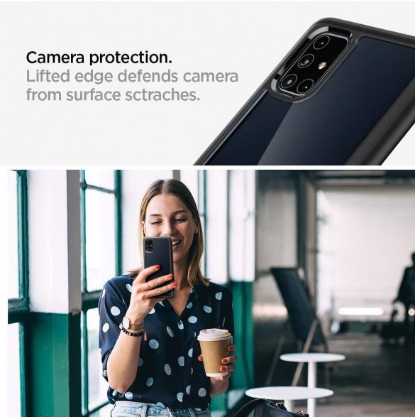 Matt svart och mycket snyggt skal Samsung Galaxy M51.