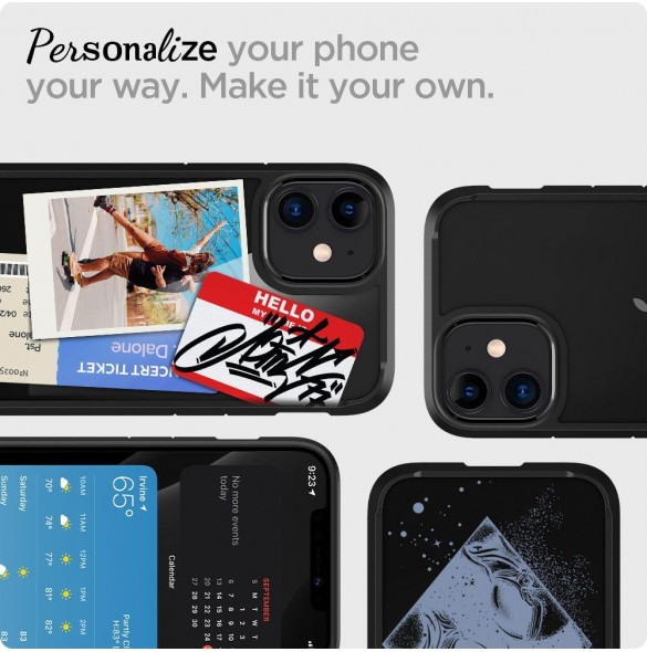 iPhone 12 Mini och väldigt snyggt skydd från Spigen.