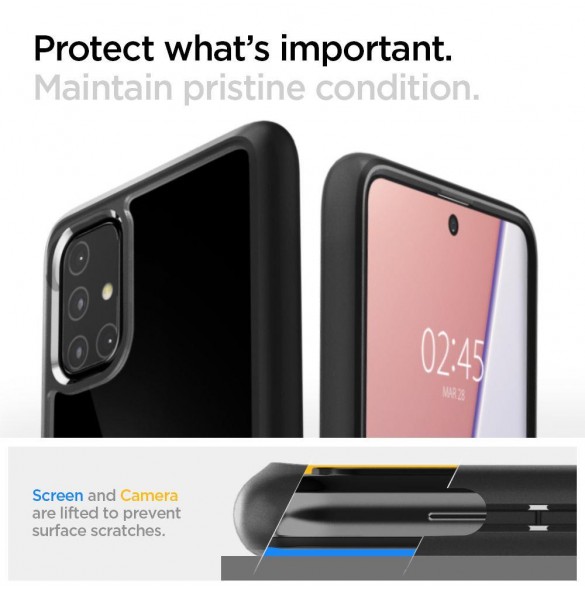 Med detta omslag kommer du att vara lugn för Samsung Galaxy M31s och väldigt snyggt skydd från Spigen.