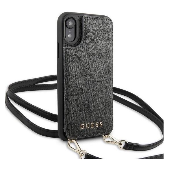 Guess 4G Crossbody Cardslot GUHCI61CB4GG iPhone XR - Grå
