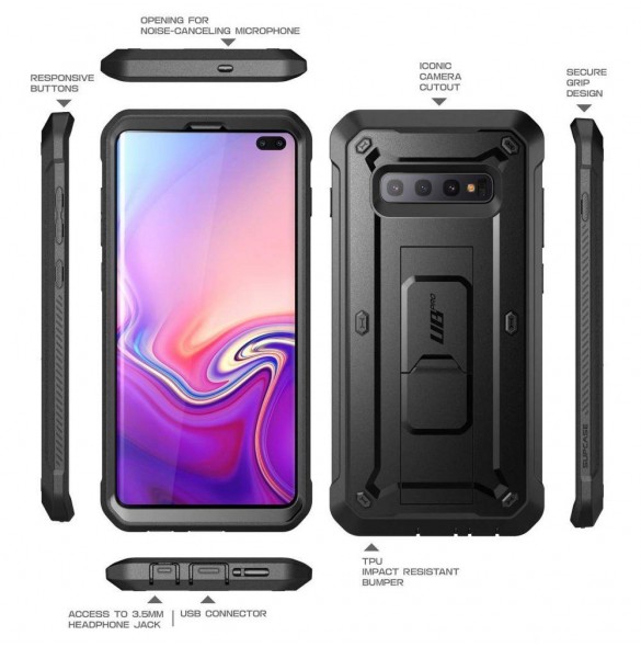 Supcase Unicorn Beetle Pro Samsung Galaxy S10 Plus - Svart