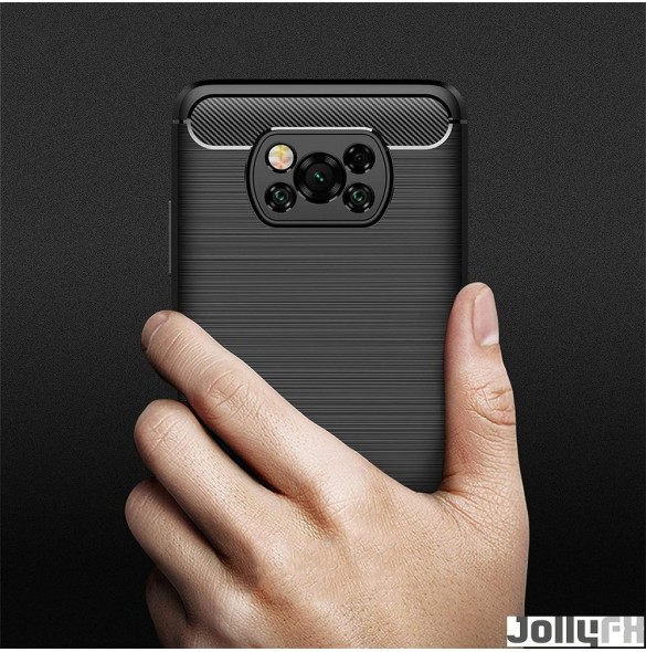 Svart och mycket elegant omslag Xiaomi Poco X3 NFC.