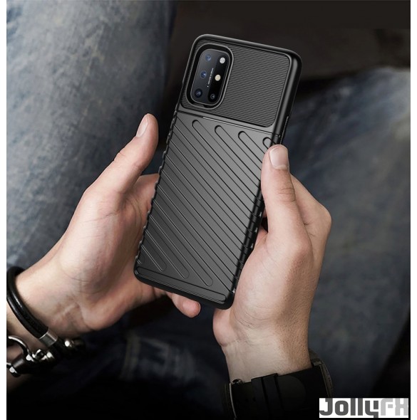 JollyFX Thunder Case Flexibelt tufft robust TPU-fodral till OnePlus 8T - Svart