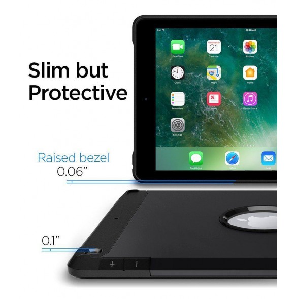 Spigen Tough Armor fodral täcker iPad 9.7 2018 / 9.7 2017 - Svart