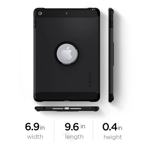 Spigen Tough Armor fodral täcker iPad 9.7 2018 / 9.7 2017 - Svart