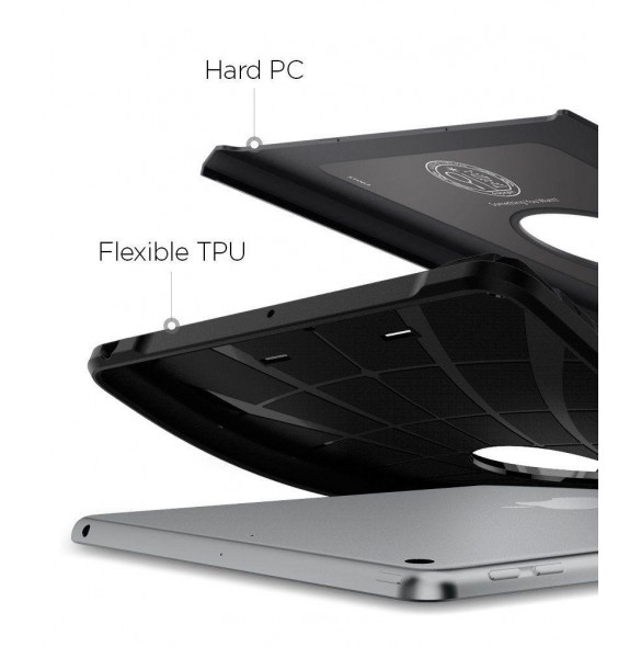 Spigen Tough Armor fodral täcker iPad 9.7 2018 / 9.7 2017 - Svart