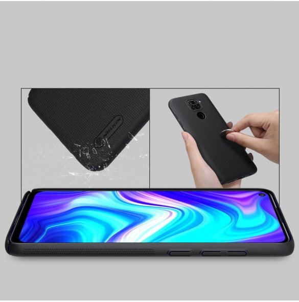 Nillkin Super Frosted Shield Case kickstand för Xiaomi Redmi 9 - Svart