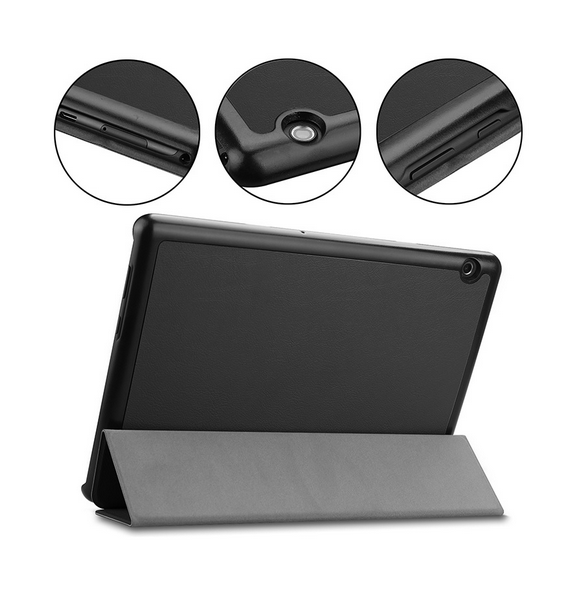 Huawei MediaPad M5 Lite skyddas av detta fantastiska omslag.