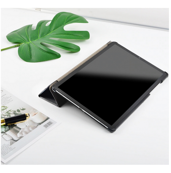 Svart och mycket elegant omslag Huawei MediaPad M5 Lite.