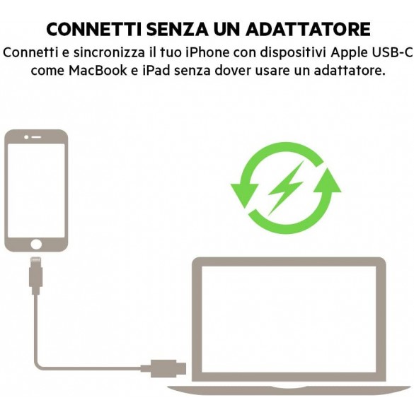 Belkin F8J239BT04 BOOST CHARGE Lightning cable till USB-C - Vit
