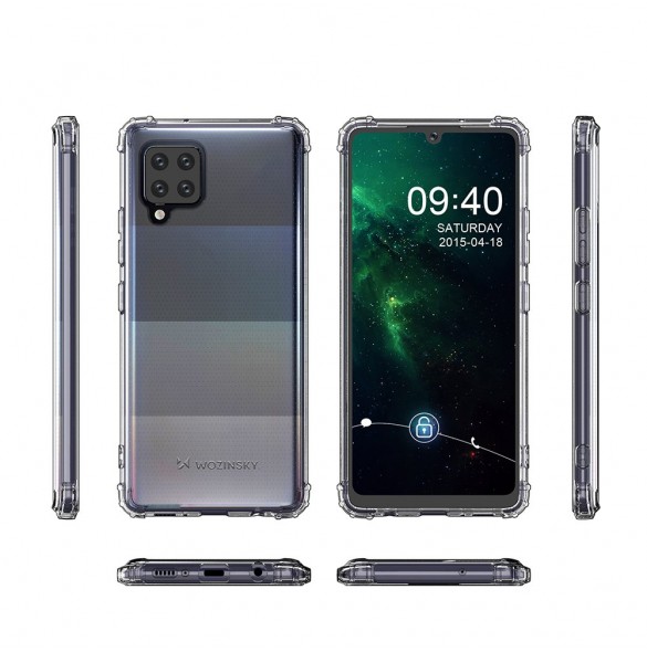 Wozinsky Anti Shock hållbara fallet med militära klassen skydd för Samsung Galaxy A42 5G - Genomskinlig