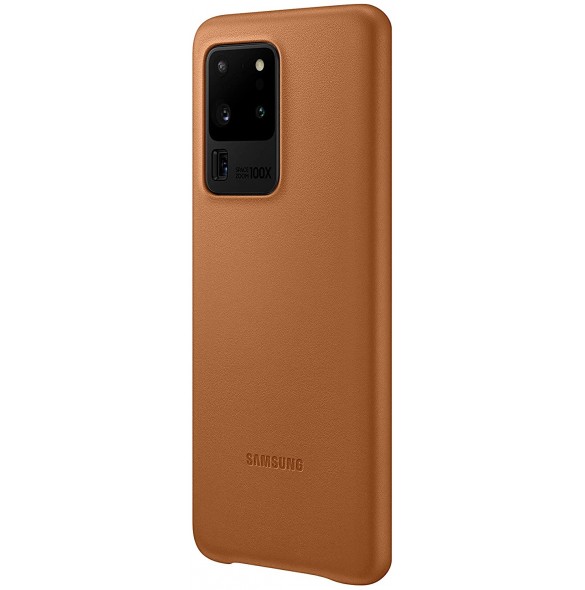 Samsung EF-VG988LAEGEU läderfodral äkta läder väska till Samsung Galaxy S20 Ultra - Brun