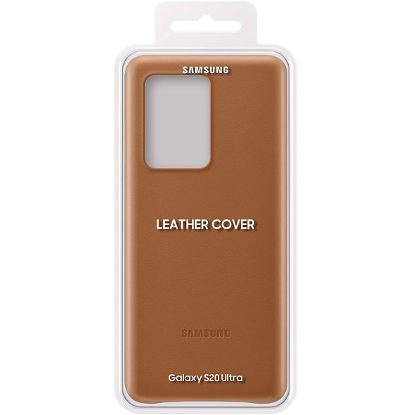 Samsung EF-VG988LAEGEU läderfodral äkta läder väska till Samsung Galaxy S20 Ultra - Brun