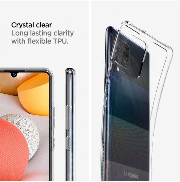 Kristallklart och mycket snyggt skal Samsung Galaxy A42 5G.