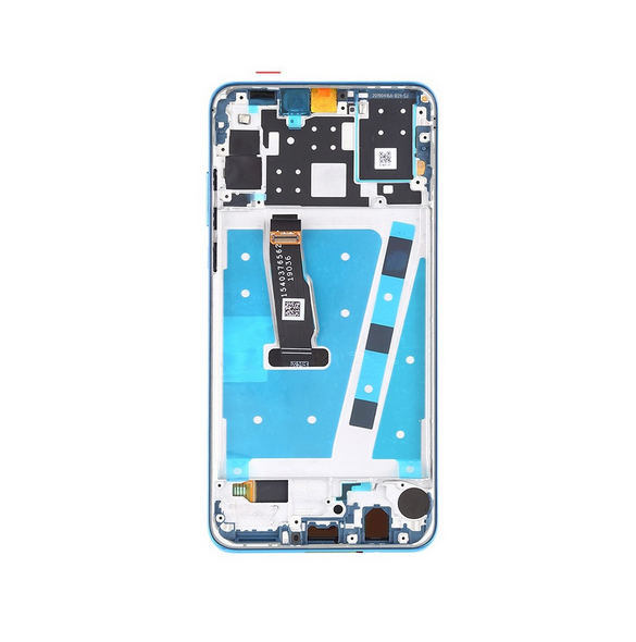Huawei P30 Lite LCD-skärm + beröringsenhet + frontlucka - Blå (för 24MP-foto)
