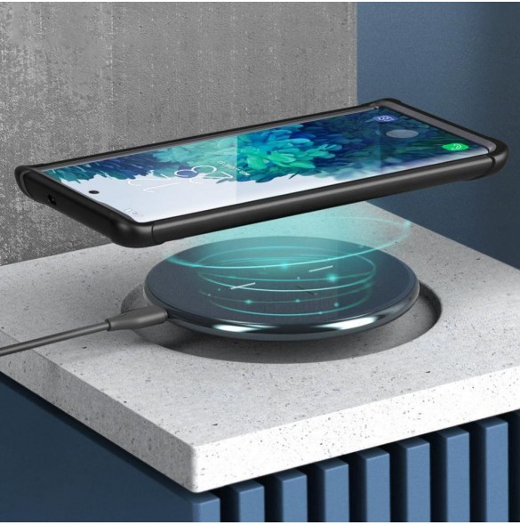 Svart och mycket snyggt skal Samsung Galaxy S20 FE.