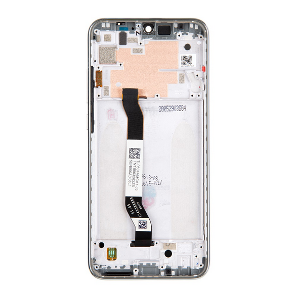 LCD-skärm + pekdon + frontlucka till Xiaomi Redmi Note 8T - Vit (Servicepaket)