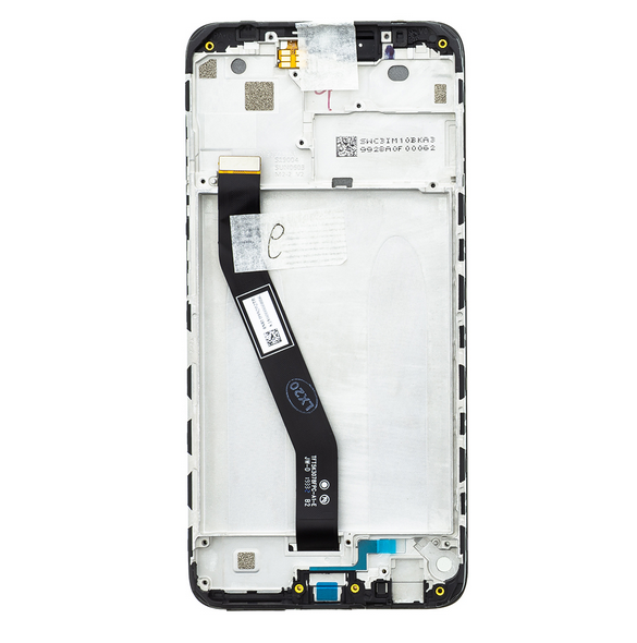 LCD-skärm + pekdon + frontlucka till Xiaomi Redmi 8 - Svart (servicepaket)