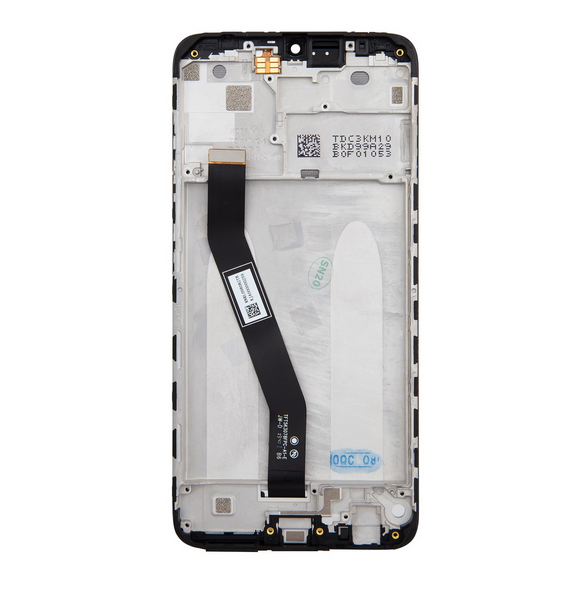LCD-skärm + pekdon + frontlucka till Xiaomi Redmi 8A - Svart (Servicepaket)