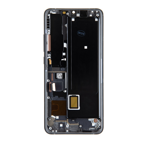 LCD-skärm + pekdon + frontlucka till Xiaomi Mi Note 10 Lite - Midnatt svart