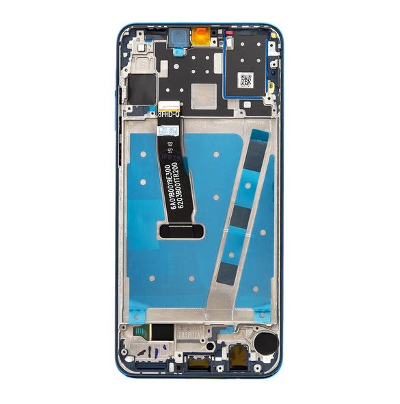 LCD-skärm + pekdon + frontskal till Huawei P30 Lite - Blå (för 48MP foto)
