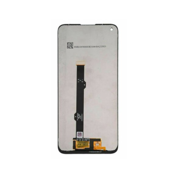 LCD-display + Touch Unit + Front Skal till Motorola G8 - Svart (Service Pack)
