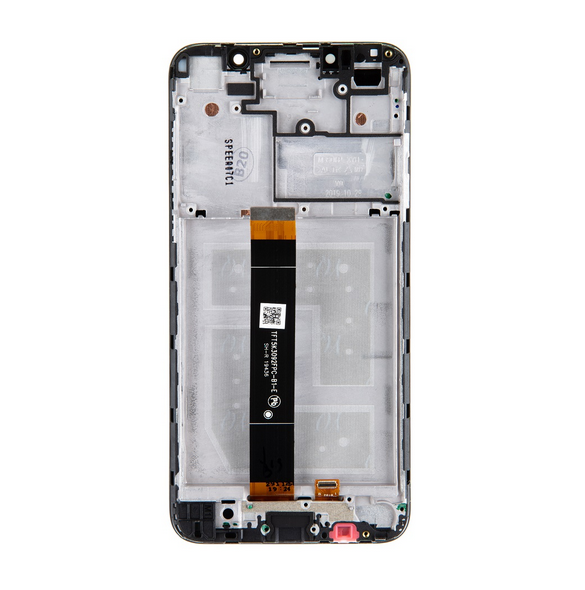 LCD-display + Touch Unit + Framsida Motorola E6 Play - Svart (Service Pack)