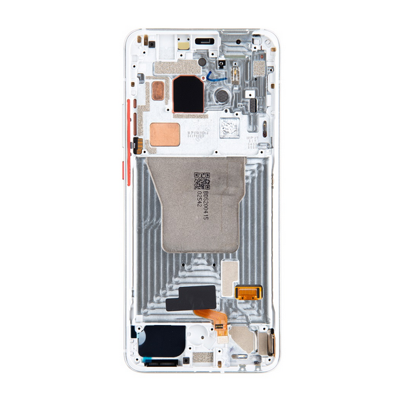 LCD-skärm + pekdon + frontlucka till Xiaomi Poco F2 Pro - Fantomvit (Service Pack)