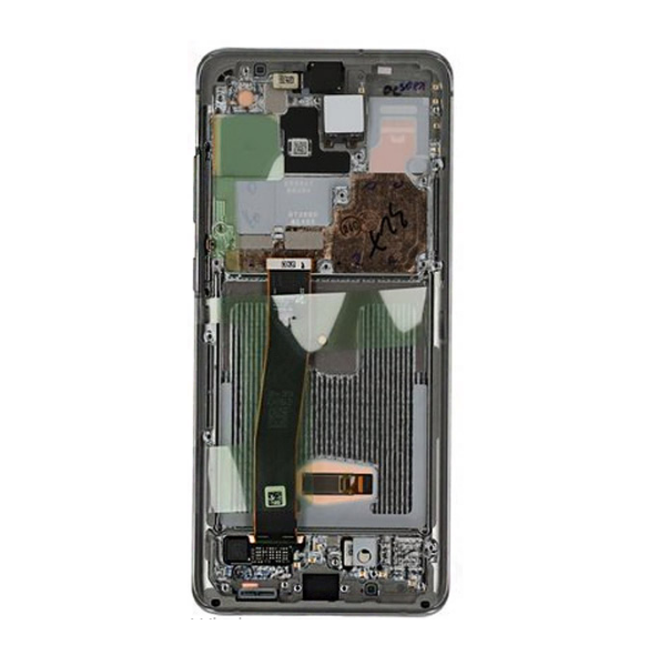 LCD-skärm + pekdon Samsung Galaxy S20 Ultra - Kosmisk vit (Service Pack)