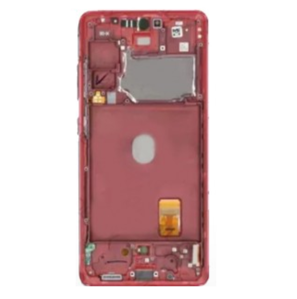 LCD-skärm + Touch-enhet Samsung Galaxy S20 FE - Molnröd (Service Pack)