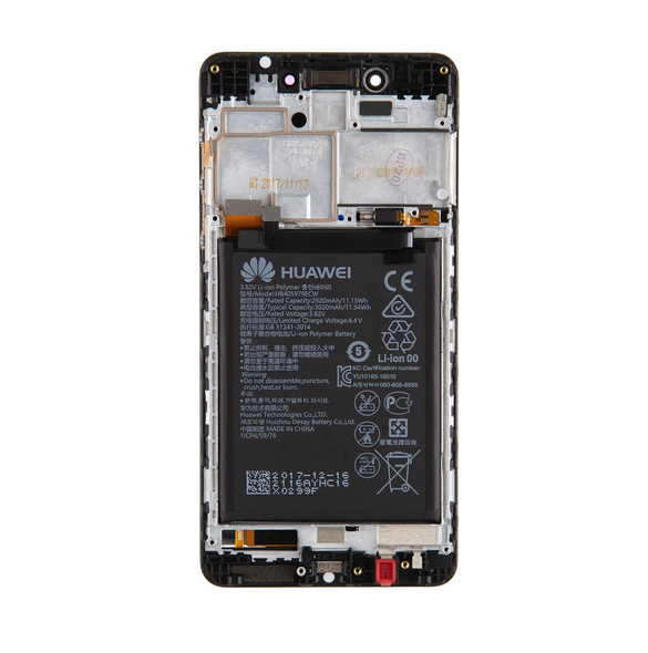 LCD-skärm + pekdon + framskal till din Huawei Nova Smart - Grå (Service Pack)