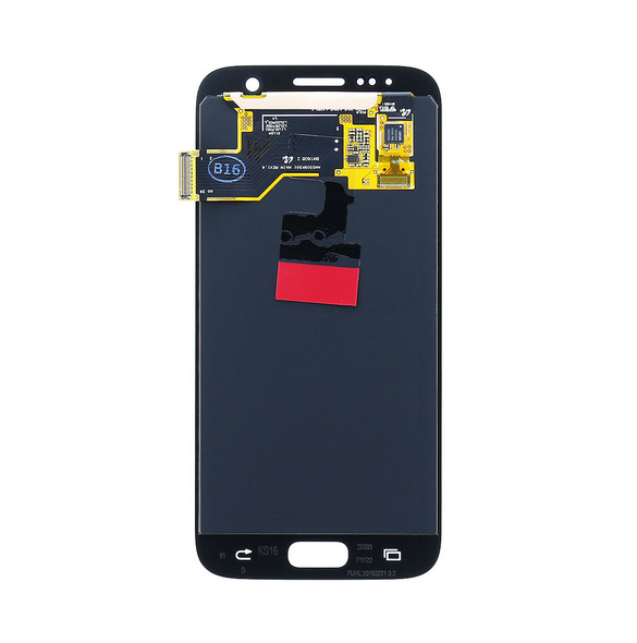 LCD-skärm + Touch-enhet Samsung Galaxy S7 - Vit (Service Pack)