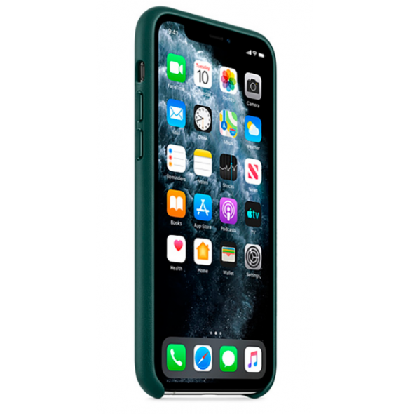 Skogsgrönt och mycket praktiskt omslag från Apple.