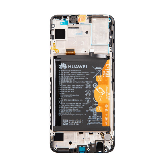 LCD-skärm + pekdon Huawei P Smart 2019 - Svart (Service Pack)
