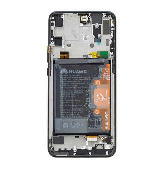 LCD-skärm + pekdon + frontskal Huawei P Smart Z - Svart (Servicepaket)